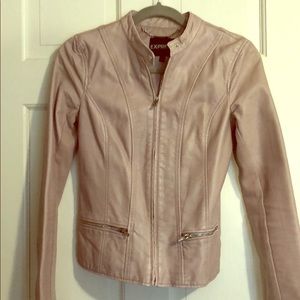 Vegan leather jacket pink
